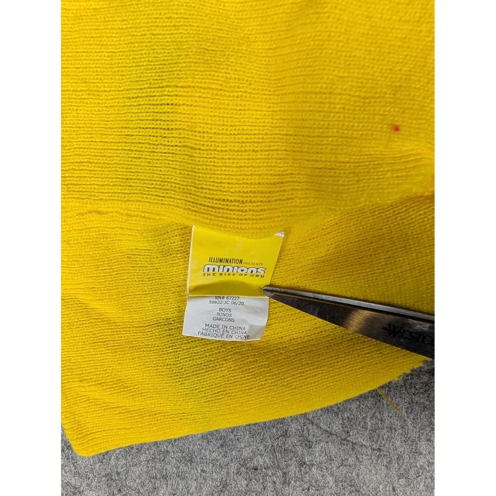 Illumination Minions The Rise‎ of Gru Yellow Knit Beanie Goggles Hat Boys